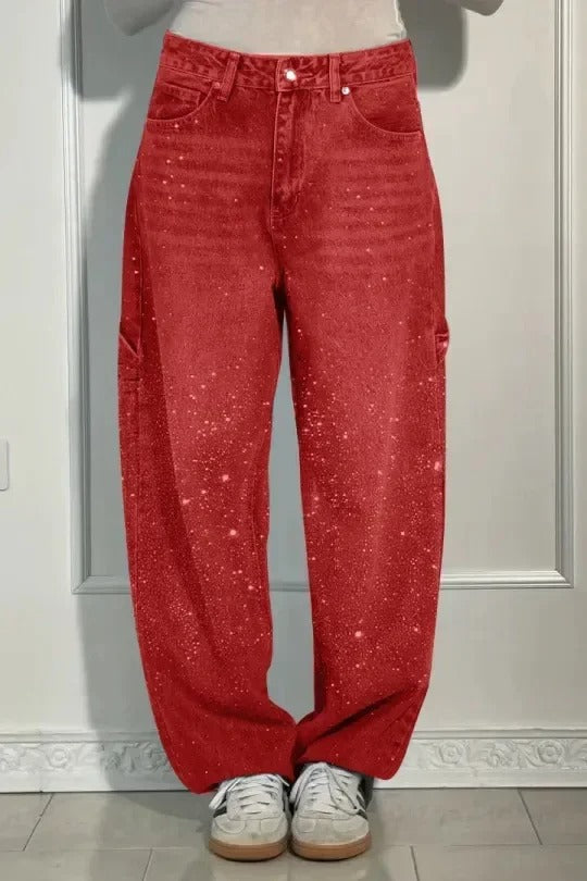 Violet High-Waisted Wide-Leg Pants