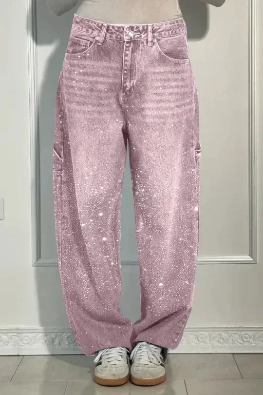 Violet High-Waisted Wide-Leg Pants